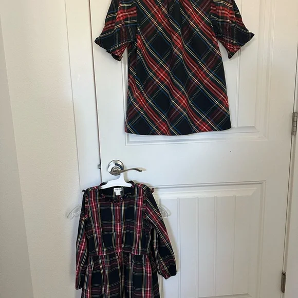 J. Crew Plaid Set Women's Kids Plaid Dress and Women's Top Matching - Picture 12 of 12